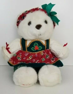 Santa's Magical Toy Shop Cheryl Ann Navidad Oso Blanco Peluche Edición 1995 - Imagen 1 de 3