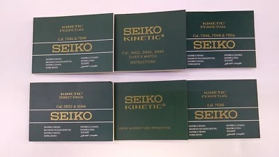 Folletos manuales instrucciones reloj originales SEIKO KINETIC accionamiento directo perpetuo Foto 1 de 2