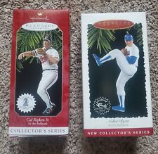 Hallmark Ornaments Cal Ripken Jr. & Nolan Ryan Texas Rangers Baltimore Orioles