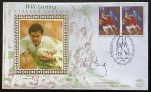 GB 1993 Will Carling Cover, Rugby Benham Silk, SIGNED- Will Carling(PD461) - Picture 1 of 2