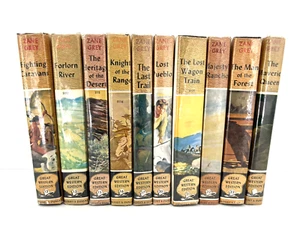 Zane Grey Great Western Edition x 10 Hardcover Books #2 Grosset & Dunlap Vintage - Picture 1 of 19