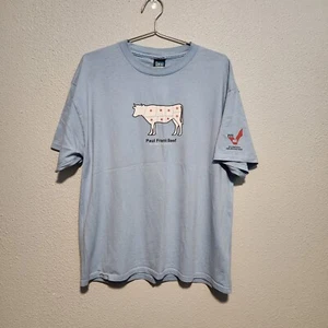 Vintage 2000s Y2k Era Paul Frank Beef Graphic T-shirt L - Picture 1 of 5
