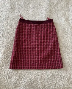 Laura Ashley Moon Red/Black Wool Skirt, 8 - Picture 1 of 8