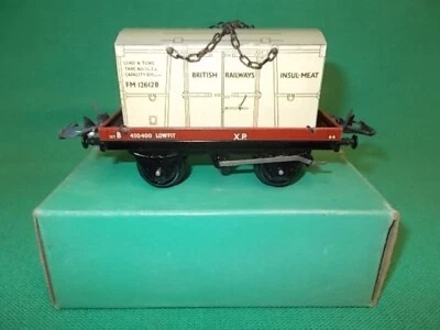 Hornby O Gauge No.50 LOW SIDED WAGON With INSULATED CONTAINER Boxed Gauge 0 - Image 1 of 4
