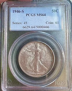 1946-S Walking Liberty Half Dollar PCGS MS64 Serie: 45 - Bild 1 von 4