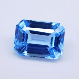 Cojín de aguamarina natural de 9,90 quilates corte radiante certificado piedras preciosas sueltas - Imagen 1 de 4
