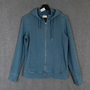 Pact Organic Cotton Full Zip Hoodie Jacket - Women's Size M - Teal Green Blue - Picture 1 of 10