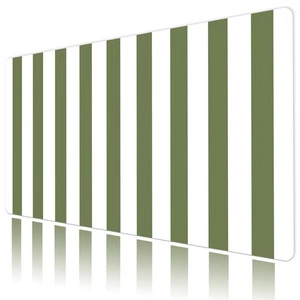 Modern Vertical Striped Green Desk Pad for Keyboard Desk Mat 31.5x15.7 inch - Picture 1 of 6