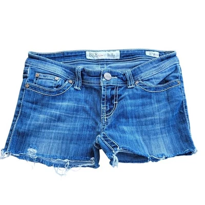 Pantalones Cortos BKE Corte Para Mujer Talla 29 Azul Botín Stella Denim Desteñido Micro Etiqueta 27 Foto 1 de 4