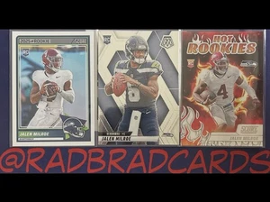 NFL Football Seattle Seahawks 25 Panini Jalen Milroe 3 Rookie Card Lot MINT - Picture 1 of 1
