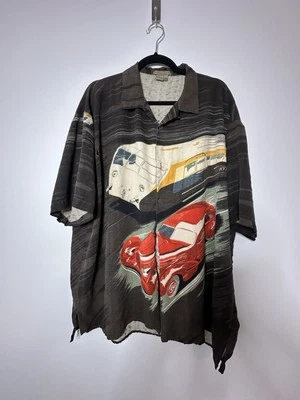 Tulliano 100% Silk Shirt Men's Size XXL Short Sleeve Button Up Relaxed Fit - Image 1 of 4