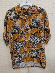Vintage Rare Eye of the Tiger "PINEAPPLE JUICE" HAWAIIAN SHIRT - Picture 1 of 6