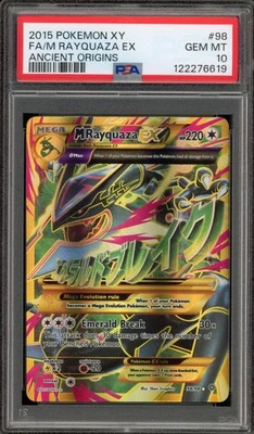 Pokemon M Rayquaza EX XY Origen Antiguo Arte Completo #98 PSA 10 Gemas Como Nuevo Foto 1 de 2