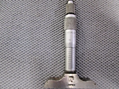 NSK 0-1” Depth Micrometer With 2-1/2” Base And Ratchet Thimble Japan - Image 1 of 4