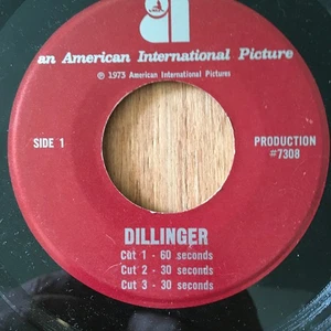 DILLINGER 45 (American International Pictures #7308 1973) radio spots - Picture 1 of 2