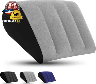 Almohada de cuña inflable para dormir - Cojín de cuña de cama portátil para elevación de piernas Foto 1 de 4