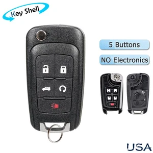 For 2011- 2016 Chevy Cruze Sonic Equinox Flip Remote Key SHELL CASE 5 Buttons - Picture 1 of 9