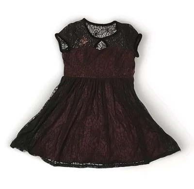 Marvel Her Universe Spiderman Skater A-Line Black Lace Overlay Dress Girl's XL - Image 1 of 4
