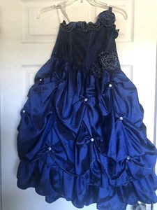 Girl’s Royal Blue Pageant Gown - Picture 1 of 7