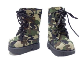 Doll Clothes 18" Boots Forest Green Camouflage Fits American Girl Dolls - Picture 1 of 3