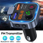 Wireless Car Fm Transmitter Handsfree Kit Bluetooth Mp3 Player Adapter Charger