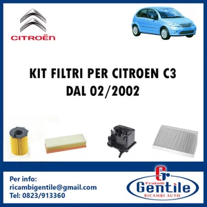 INSPEKTIONSPAKET 4 FILTER FÜR CITROEN C3 1.4 HDI 16V 66KW 90PS AB 02/2002 8HY - Bild 1 von 1