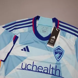 Adidas Colorado Rapids Jersey Authentic Aeroready Blue IS4873 Slim Size M $150 - Picture 1 of 15