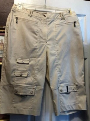 Новый с Ярлыками женщины JAMIE SADOCK CHANTILLY бежевый 13,5» колена CAPRIS - 12 $115 - Изображение 1 из 2