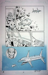 PÁGINA INTERIOR ENTINTADA A MANO JEFF WEIGEL Firmada Mecánica Cuántica PÁGINA Oni Press #JW - Imagen 1 de 2