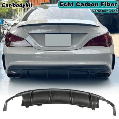 Carbon Heckdiffusor Heckansatz Spoiler Passt für Mercedes C117 CLA250 CLA45   - Bild 1 von 4