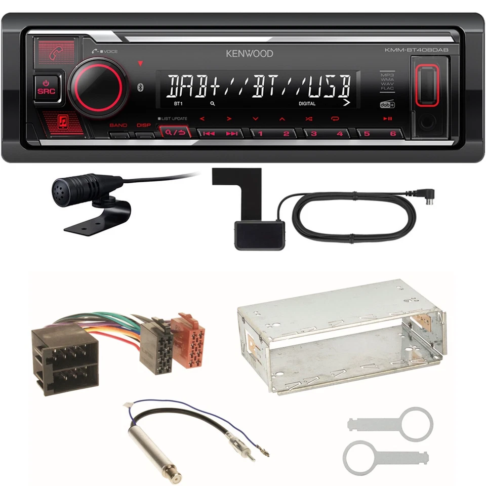 Kenwood KMM-BT408DAB MP3-Autoradio DAB Bluetooth USB iPod AUX-IN Radio Tuner
