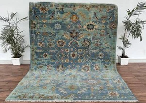 Alfombra verde Oushak anudada a mano 3x5 5x8 6x9 8x10 9x12 10x14 pies hecha a mano para el hogar. - Imagen 1 de 10