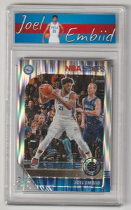 CUSTOM SLABBED 19-20 Panini NBA Hoops Premium Stock Flash Prizm Joel Embiid #145