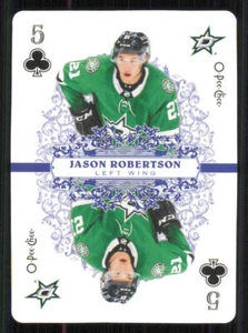 2022-23 O-Pee-Chee Playing Cards #5CLUBS Jason Robertson - Picture 1 of 2