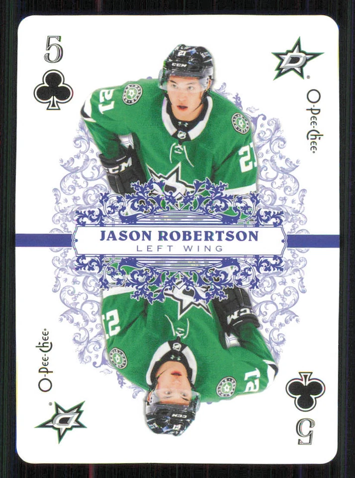 2022-23 O-Pee-Chee Playing Cards #5CLUBS Jason Robertson - Image 1 of 2