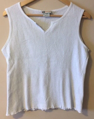 Faded Glory White Tank Top Tee Size L Women's #p9-139 - Image 1 of 4