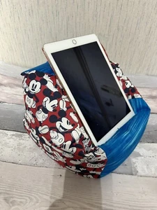 XL Beanbag lap Cushion IPad Pro Tablet Kindle holder stand Gift Mickey Mouse - Picture 1 of 8
