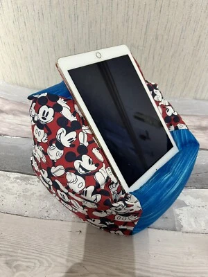 XL Beanbag lap Cushion IPad Pro Tablet Kindle holder stand Gift Mickey Mouse - Image 1 of 4