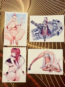 1-4 Pieces Anime Sticker Decal High Glossy Finish 5'' Height - Picture 1 of 16