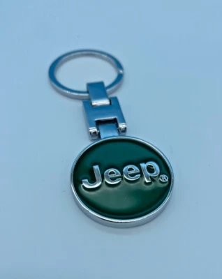 Llavero Jeep Verde Logo Emblema Logo 3D Metal Doble Cara Foto 1 de 4