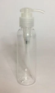 100ml PET Clear Plastic Tall Boston Bottles And Natural Lotion Pump *ANY AMOUNT* - Picture 1 of 1