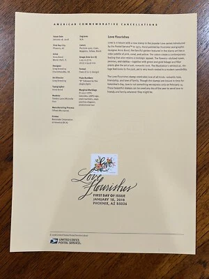 American Commemorative Cancellations #1802, 2018 Love Flourishes (#5255) - Image 1 of 2