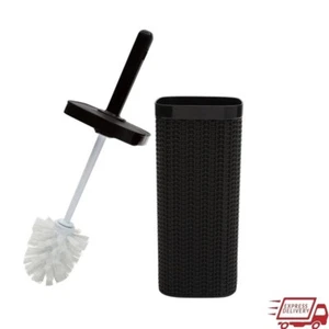 Sailor Knot Toilet Brush Set Freestanding Discreet Rust Resistant Hygienic Black - Picture 1 of 5