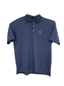 Peter Millar Summer Comfort Short Sleeve Striped Golf Polo Size Large "M" Logo - Picture 1 of 5