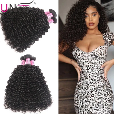 3 paquetes de extensiones de cabello humano 100 % virgen rizado peruano UNICE HAIR Foto 1 de 4