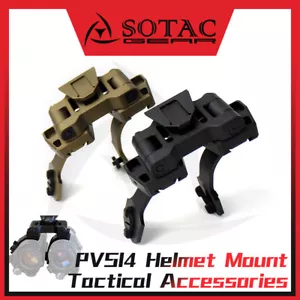 Montaje de doble puente NVG JArm montaje de casco para PVS14 binocular metal anodizado SOTAC - Imagen 1 de 24