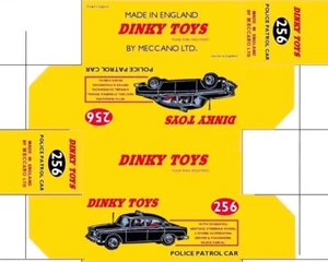 DINKY HUMBER HAWK POLICE PATROL CAR REPRODUCTION BOX  REPRO - Picture 1 of 1