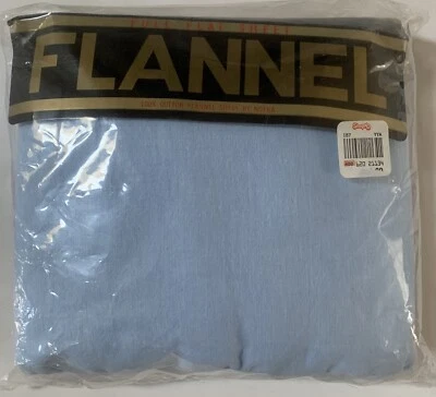 NOTRA Blue FLANNEL 100% Cotton Full Flat Sheet Fit 54 x 76in (finished 82”x104”) Foto 1 de 4