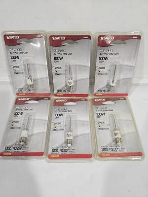 6 Satco S3485 120V UV protection E11 Mini Candelabra Base 100W JD Type Bulb - Image 1 of 3