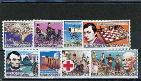 Burkina Faso 1984 Scouts Chess  Scott# C296-303 Mint LH Cover